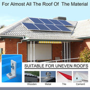 Roof Mount Solar Panel Mounting Hardware, Takes up to 4 Solar Panels (Max 200W Panels)