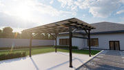 Solar Gazebo | Solar Pergola (5KW to 20KW) made with Architectural Black Steel & Black Mono-crystalline Solar Panels