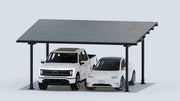 Solar Carport (5KW to 20KW) with Architectural Black Steel & Mono-crystalline Solar Panels