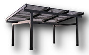 Solar Gazebo | Solar Pergola (5KW to 20KW) made with Architectural Black Steel & Black Mono-crystalline Solar Panels