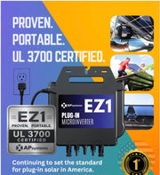 Plug-in & Balcony Solar System– Grid-Tie Plug-and-Play Solar Kit with APsystems Microinverter, WiFi Monitoring & UL 3700 Certification