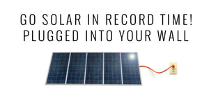 Plug and Play Solar Panel Power with 1600 DC-Watt Inverter; Simply Plug into Wall: Expandable
