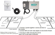 Plug and Play Solar Panel Power with 750 DC-Watt Inverter; Simply Plug into Wall; Expand upto 600Watts